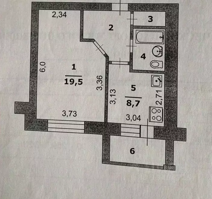 1-к кв. Белгородская область, Белгород Нагорная ул., 2 (41.5 м) - Фото 2