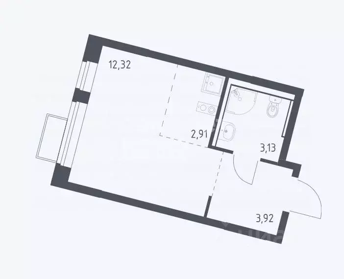 Студия Москва Молжаниново жилой комплекс, к5 (22.3 м) - Фото 1