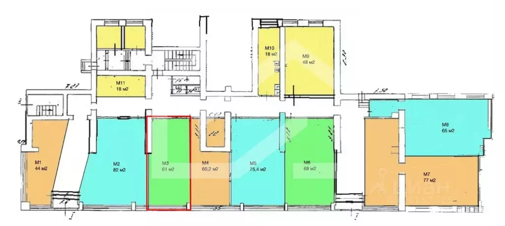 Торговая площадь в Москва просп. Мира, 131К1 (61 м) - Фото 2