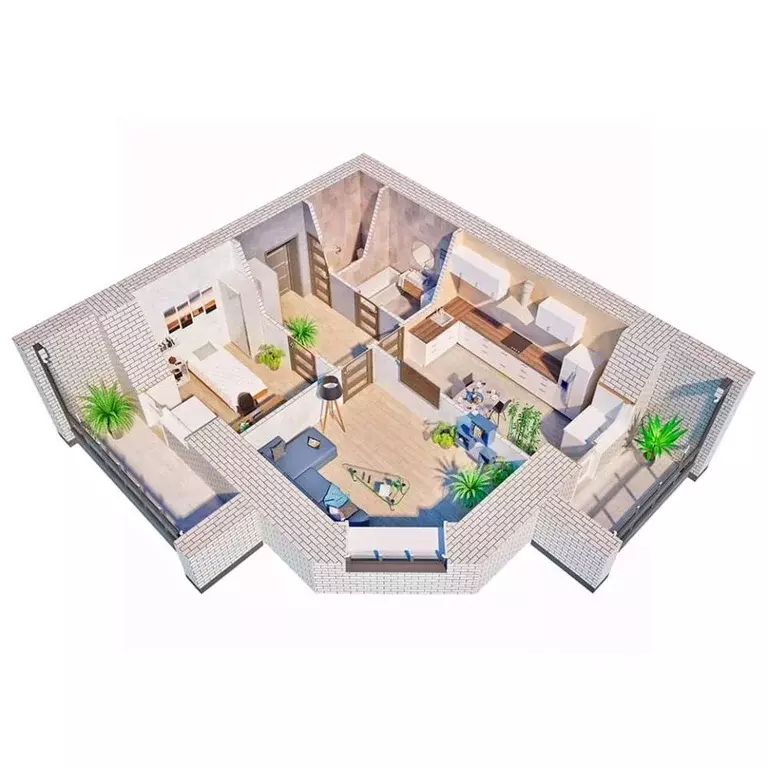 2-к кв. Амурская область, Благовещенск 187-й кв-л,  (57.5 м) - Фото 1