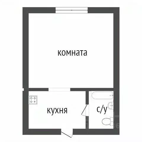 Комната Курганская область, Курган Половинская ул., 8А (15.6 м) - Фото 1