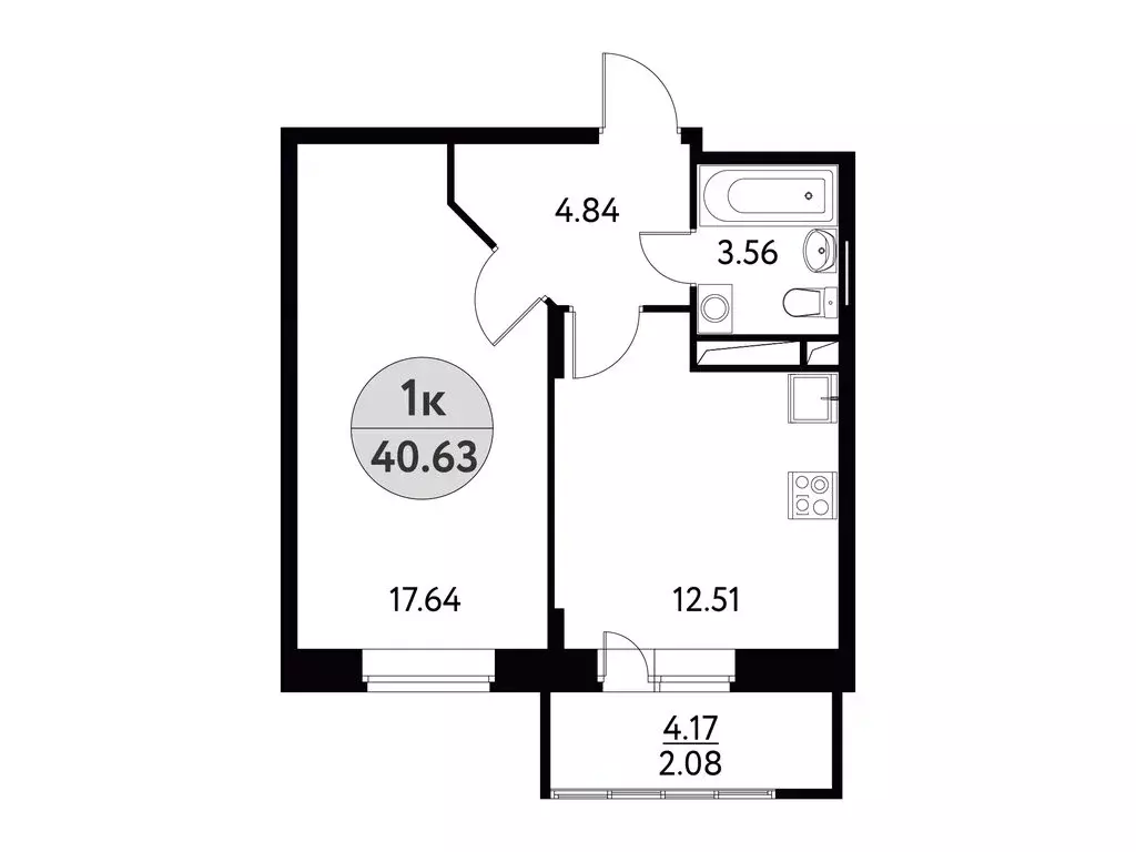 1-комнатная квартира: Щёлково, Фряновское шоссе, 13 (40.63 м) - Фото 0
