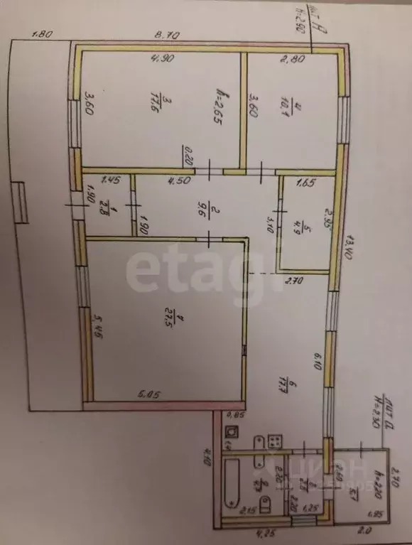 Дом в Липецкая область, Краснинский район, Сотниковский сельсовет, с. ... - Фото 2