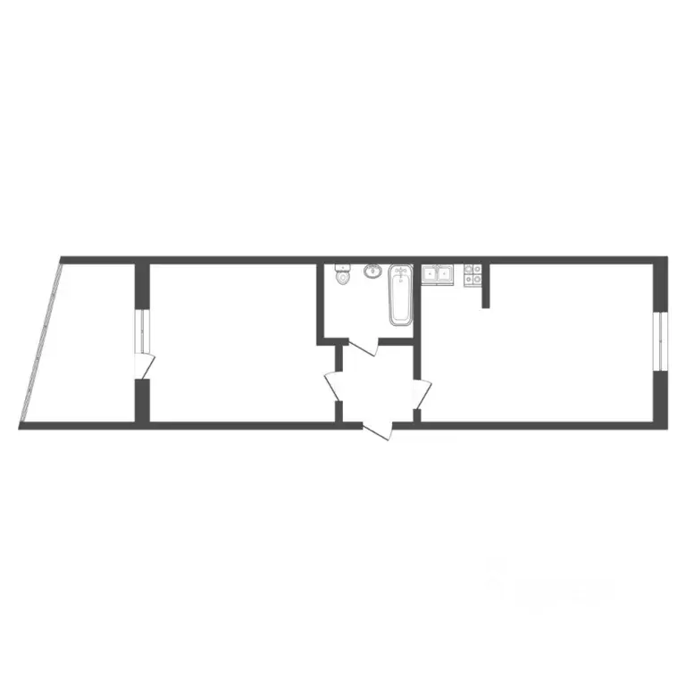 1-к кв. Тюменская область, Тюмень ул. 30 лет Победы, 76 (33.6 м) - Фото 2