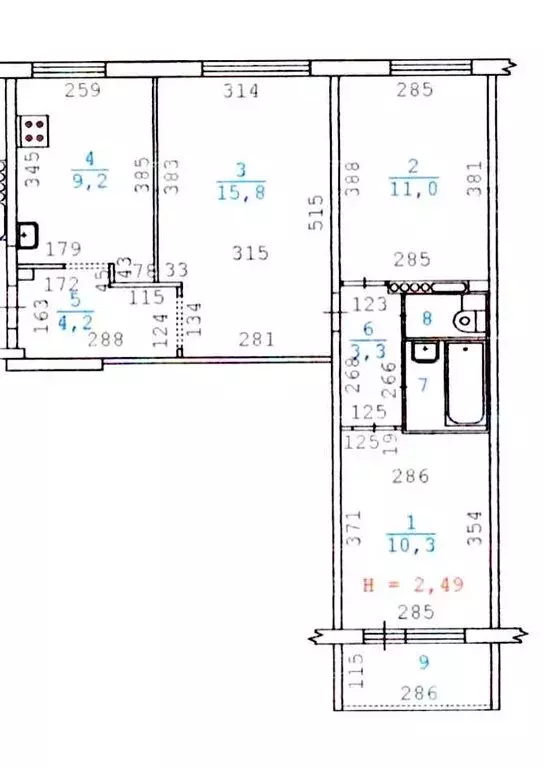 3-комнатная квартира: Екатеринбург, улица 40-летия Комсомола, 26 (58.1 ... - Фото 1
