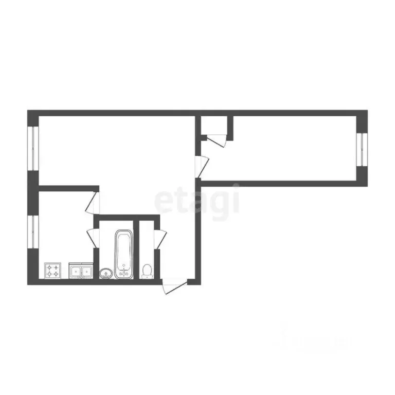 2-к кв. Тюменская область, Тюмень ул. Республики, 171 (42.8 м) - Фото 2