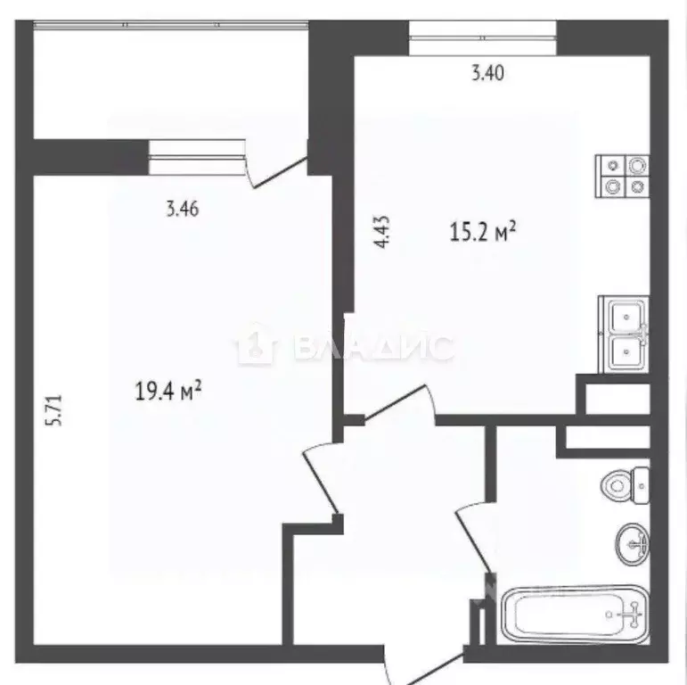 1-к кв. Московская область, Химки Московская ул., 21 (48.9 м) - Фото 2