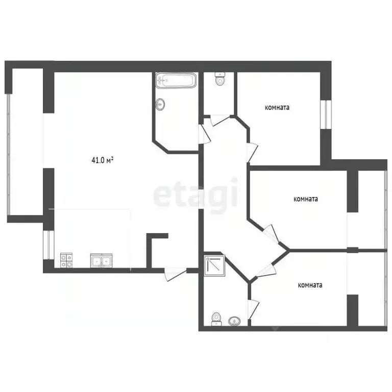 3-к кв. Тюменская область, Тюмень ул. Газопромысловая, 6 (117.9 м) - Фото 2