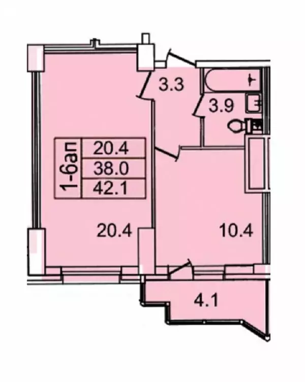 1-комнатная квартира: Санкт-Петербург, улица Руднева, 18 (42 м) - Фото 1