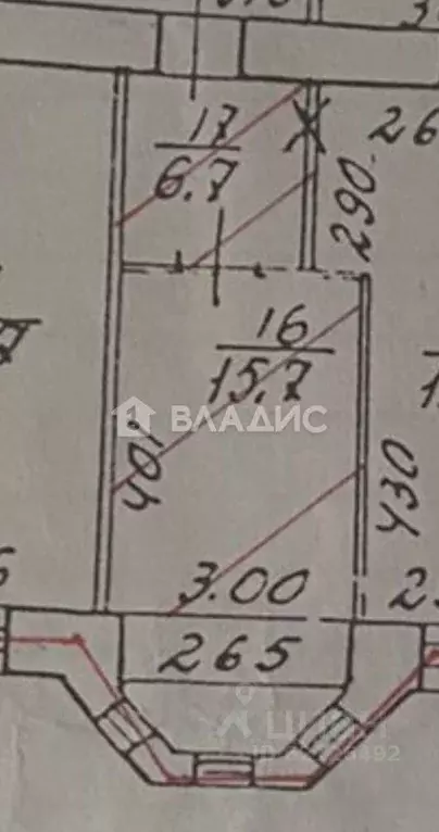 Комната Санкт-Петербург просп. Большой Петроградской стороны, 82 (22.0 ... - Фото 2