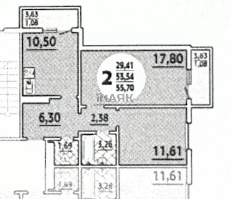 2-к кв. Краснодарский край, Анапа ул. Адмирала Пустошкина, 22с1 (61.16 ... - Фото 2