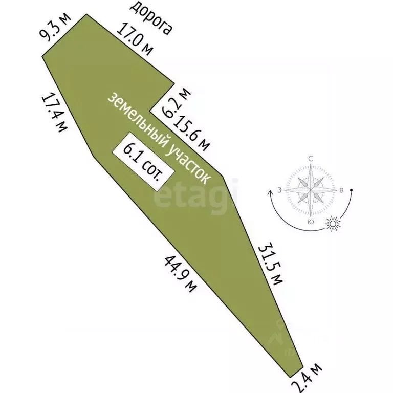 Участок в Севастополь Парус-2 садоводческое товарищество, 28 (6.07 ... - Фото 2