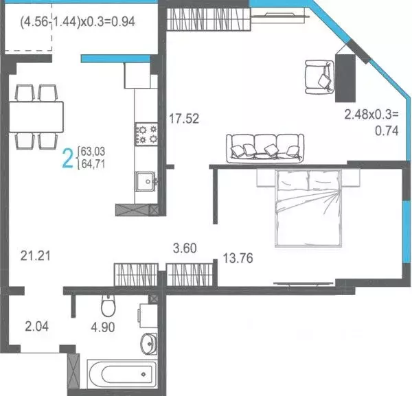 2-к кв. Крым, Ялта ул. Кирова, 155Ак2 (64.71 м) - Фото 0