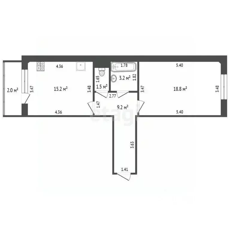 1-к кв. Мордовия, Саранск ул. Анны Лусс, 9А (47.9 м) - Фото 2
