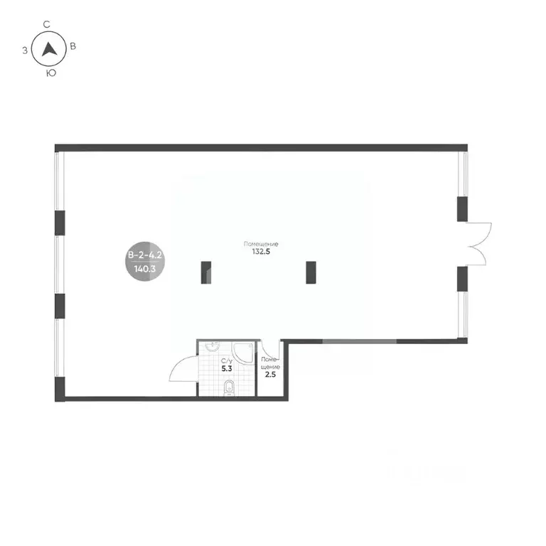 Помещение свободного назначения в Москва 2-я оч., Шагал жилой ... - Фото 2