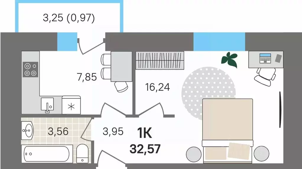 1-к кв. Пермский край, Пермский муниципальный округ, с. Култаево ул. ... - Фото 1