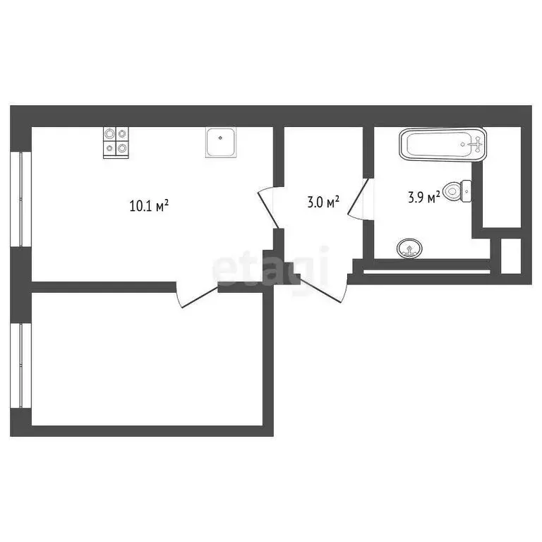 1-комнатная квартира: Тюмень, улица Республики, 204к17 (25.1 м) - Фото 1