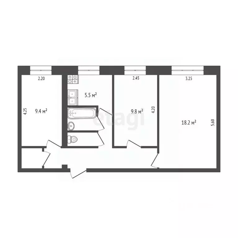 3-к кв. Камчатский край, Петропавловск-Камчатский ул. Пономарева, 8 ... - Фото 1