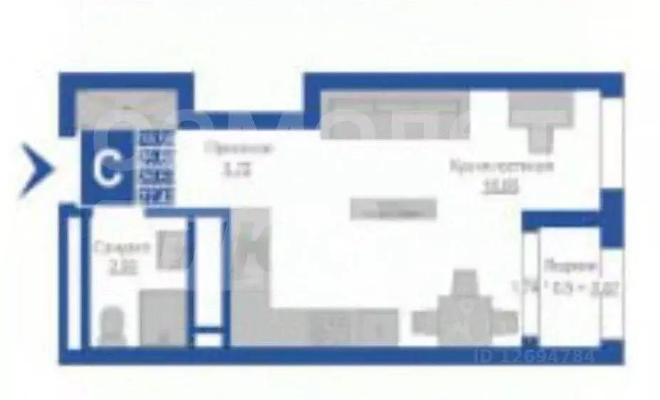 Студия Крым, Джанкой ул. Октябрьская, 63 (26.53 м) - Фото 2