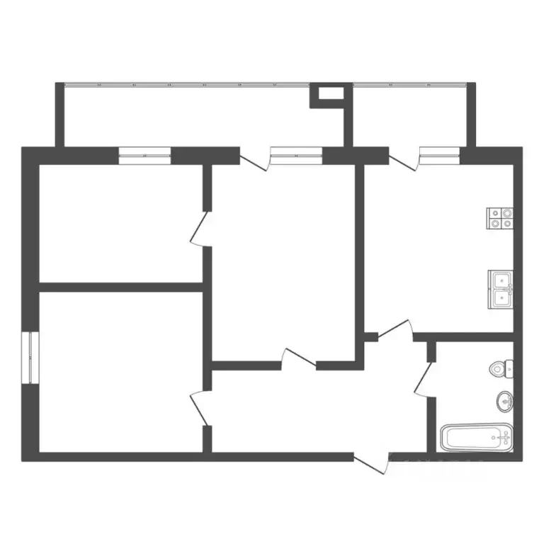 3-к кв. Тюменская область, Тюмень ул. Мельникайте, 81 (53.0 м) - Фото 2