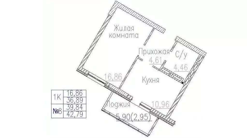 1-к кв. Новосибирская область, Новосибирск Пегас жилой комплекс (42.79 ... - Фото 0