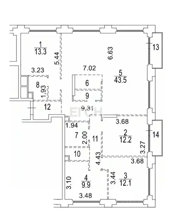 5-к кв. Москва Большая Почтовая ул., 18Ак1 (112.0 м) - Фото 2