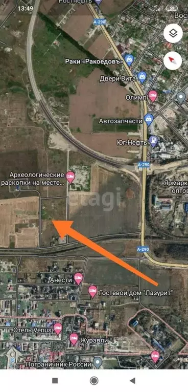 Участок в Краснодарский край, Анапа проезд Железнодорожный, 17 (10.0 ... - Фото 2