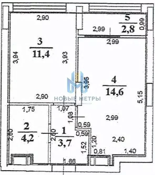 1-к кв. Нижегородская область, Нижний Новгород ул. Коперника, 7 (36.9 ... - Фото 1