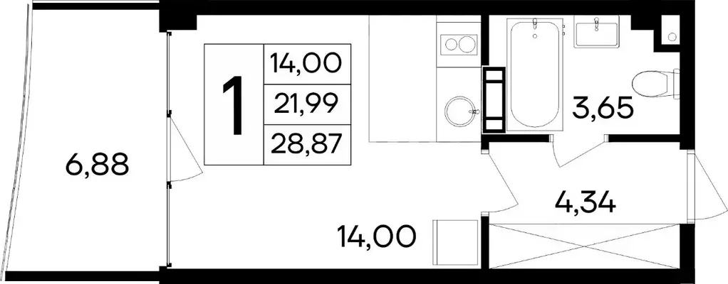 Студия Крым, Сакский район, Лесновское с/пос, с. Прибрежное ул. ... - Фото 1