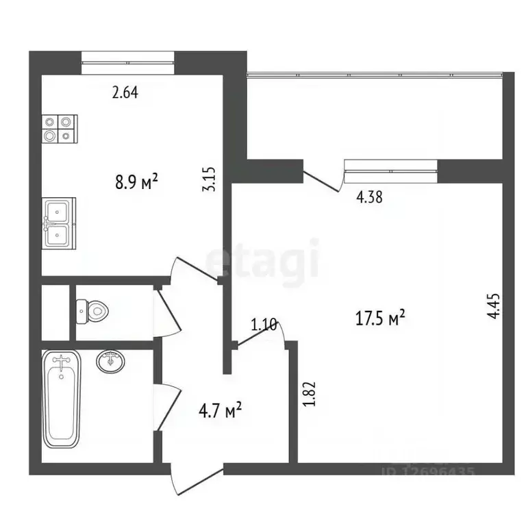 1-к кв. Московская область, Щелково ул. Неделина, 22 (35.1 м) - Фото 2