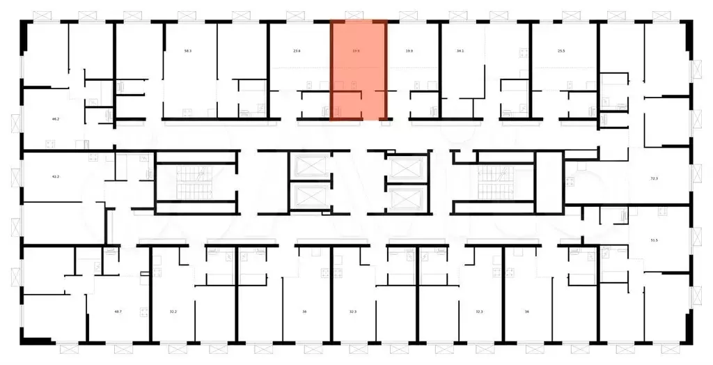 Квартира-студия, 19,9 м, 29/33 эт. - Фото 1