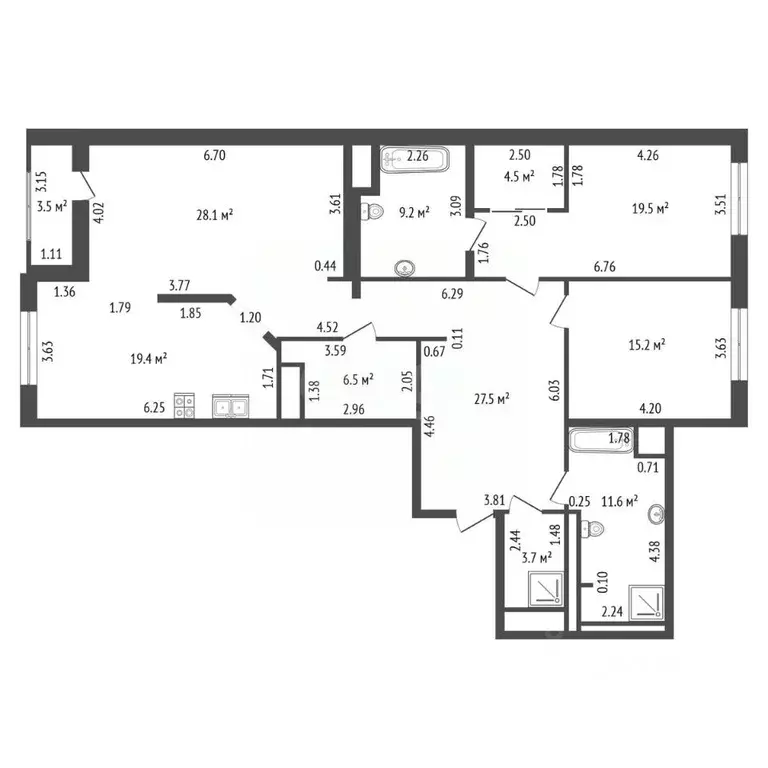 3-к кв. Санкт-Петербург Смоленская ул., 14 (145.2 м) - Фото 2