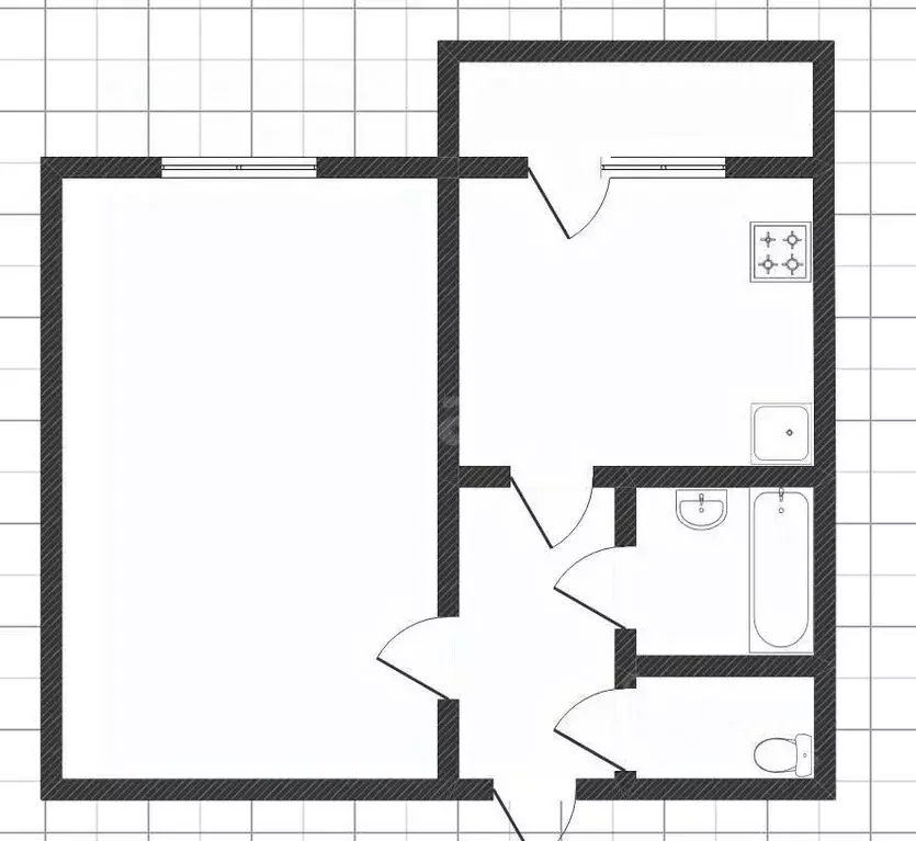 1-к кв. Липецкая область, Липецк ул. Ушинского, 19 (34.7 м) - Фото 1