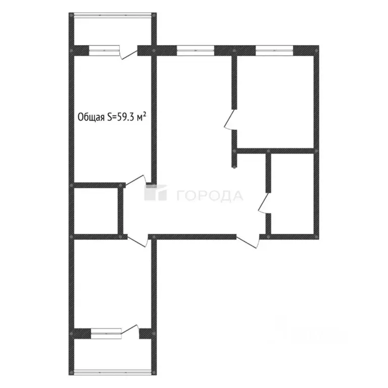 3-к кв. Кемеровская область, Новокузнецк ул. 11-й Гвардейской Армии, 8 ... - Фото 2