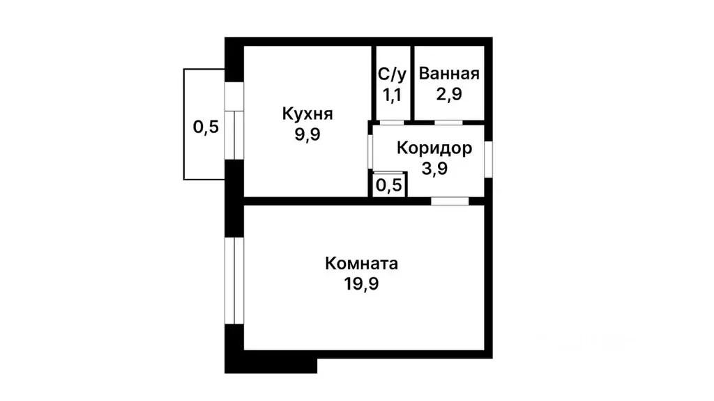 1-к кв. Москва Остафьевская ул., 8к1 (40.0 м) - Фото 1