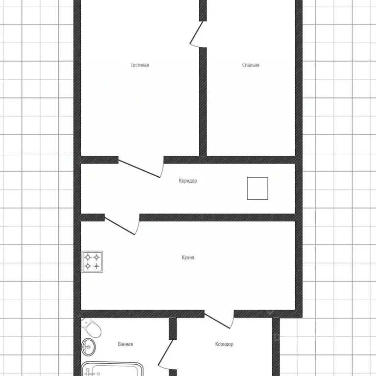 2-к кв. Саратовская область, Саратов Смурский пер., 16А (38.0 м) - Фото 1