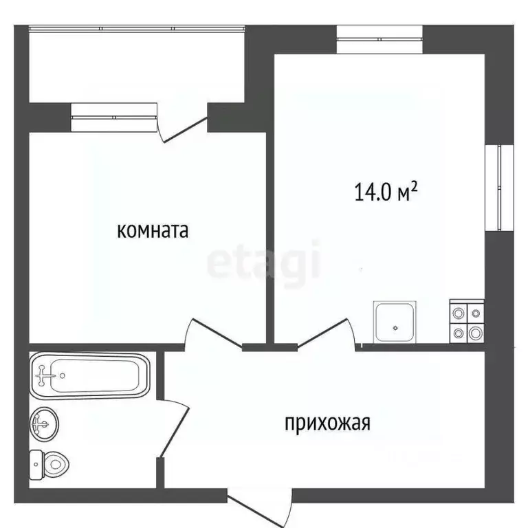 1-к кв. Ростовская область, Ростов-на-Дону ул. Толмачева, 109 (37.0 м) - Фото 1