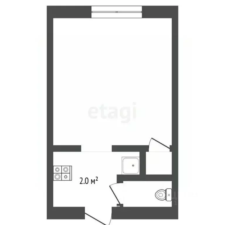 Студия Тюменская область, Тюмень Тарманы мкр, ул. Малышева, 24 (14.1 ... - Фото 1
