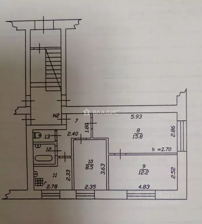 3-к кв. Владимирская область, Вязниковский район, пос. Никологоры ул. ... - Фото 2