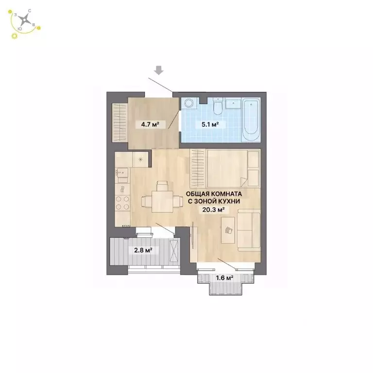 1-к кв. Свердловская область, Екатеринбург ул. Академика Вонсовского, ... - Фото 1