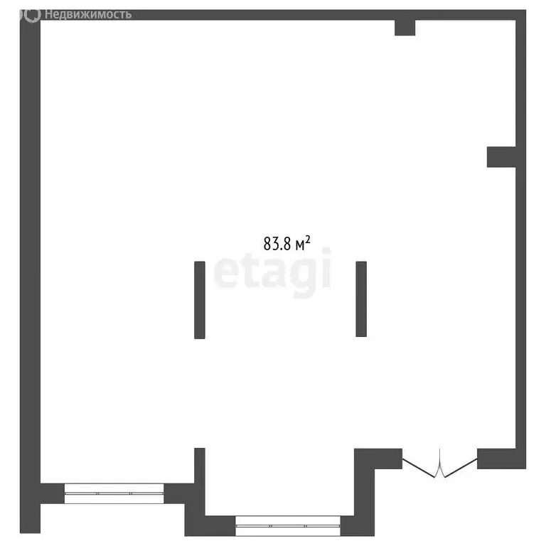 Помещение свободного назначения (83.81 м) - Фото 1