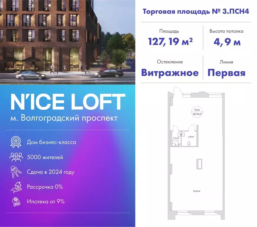 Торговая площадь в Москва Автомобильный проезд, 4 (127 м) - Фото 0