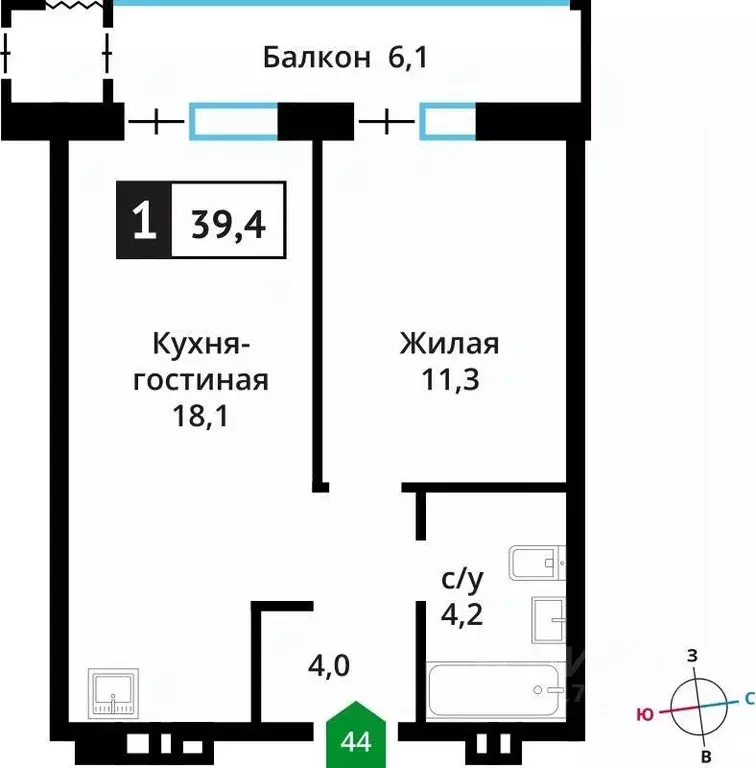 1-к кв. Московская область, Красногорск городской округ, д. Аристово ... - Фото 0