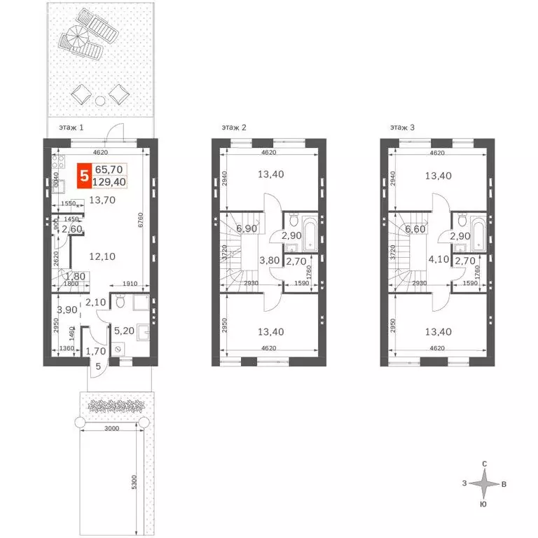 Дом в деревня Мартемьяново, Парковая улица (125.47 м) - Фото 0