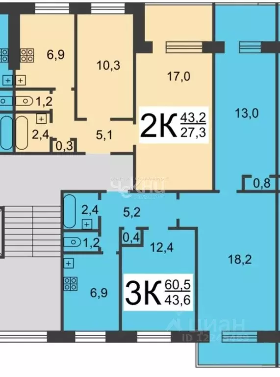 3-к кв. Нижегородская область, Нижний Новгород Кузнечиха жилрайон, ул. ... - Фото 2