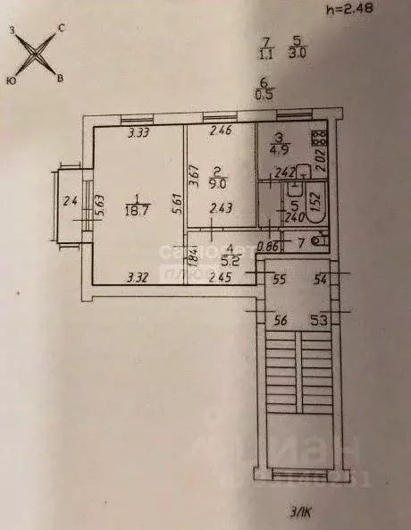 2-к кв. Санкт-Петербург ул. Ленсовета, 71 (42.9 м) - Фото 2