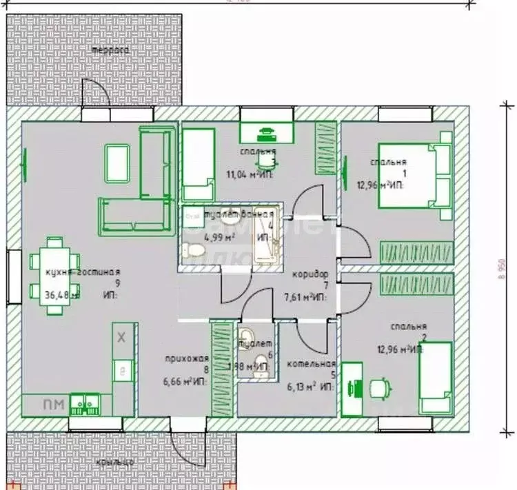 Дом в Тюменская область, Тюменский муниципальный округ, д. Якуши ул. ... - Фото 2