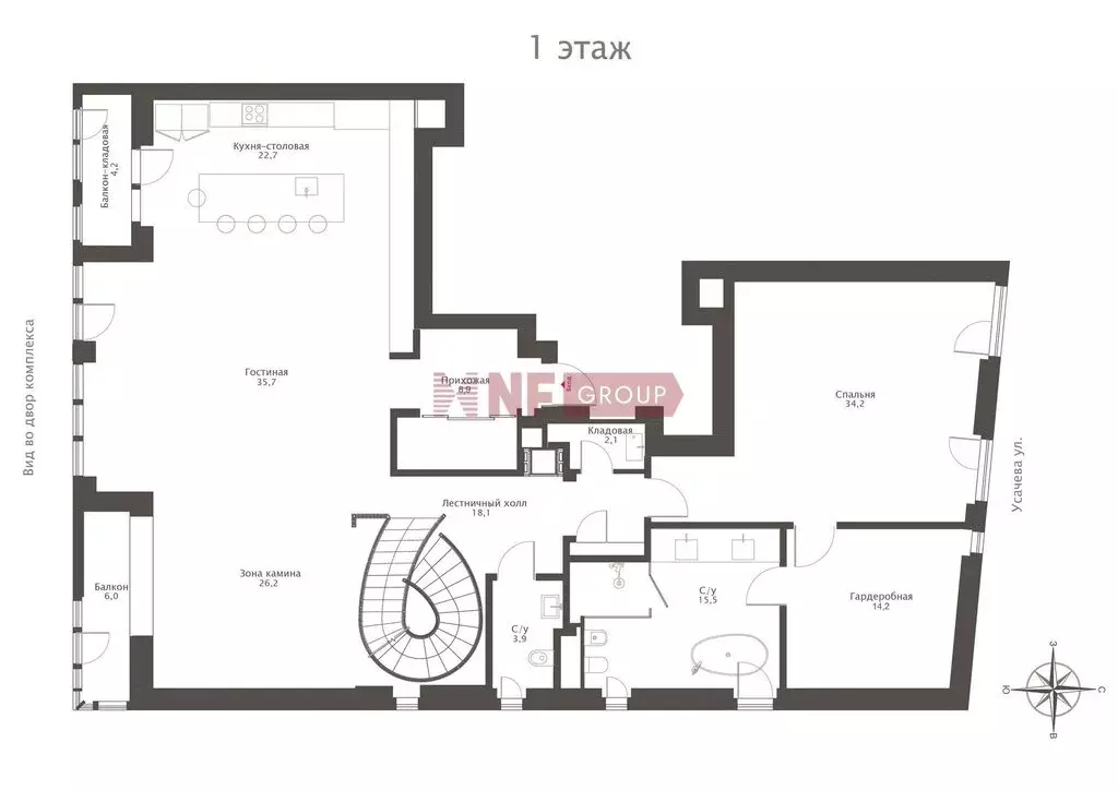 8-комнатная квартира: Москва, Усачёва улица, 11И (331 м) - Фото 2