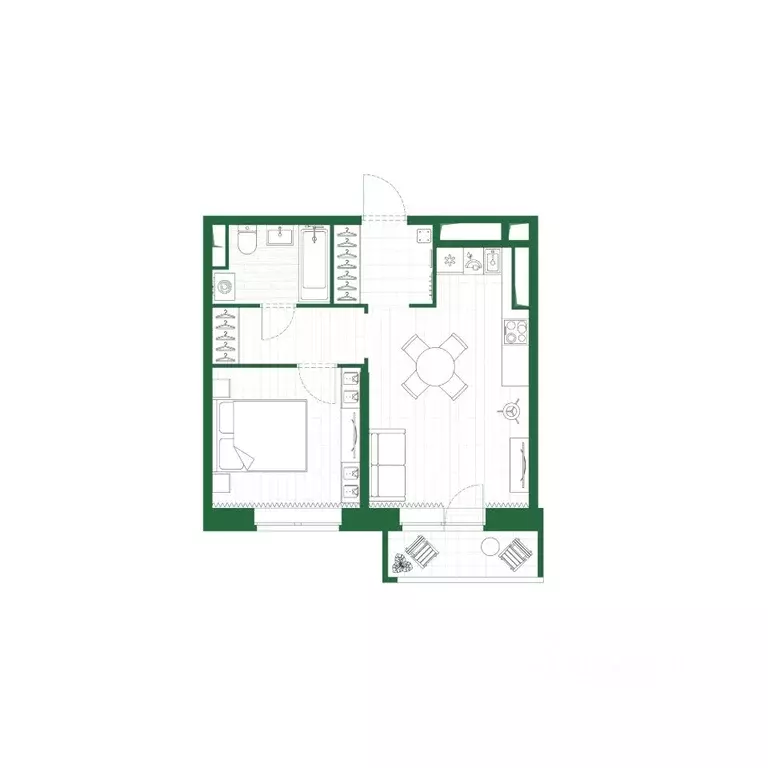 2-к кв. Санкт-Петербург ул. Ивинская, 1к1 (41.49 м) - Фото 0