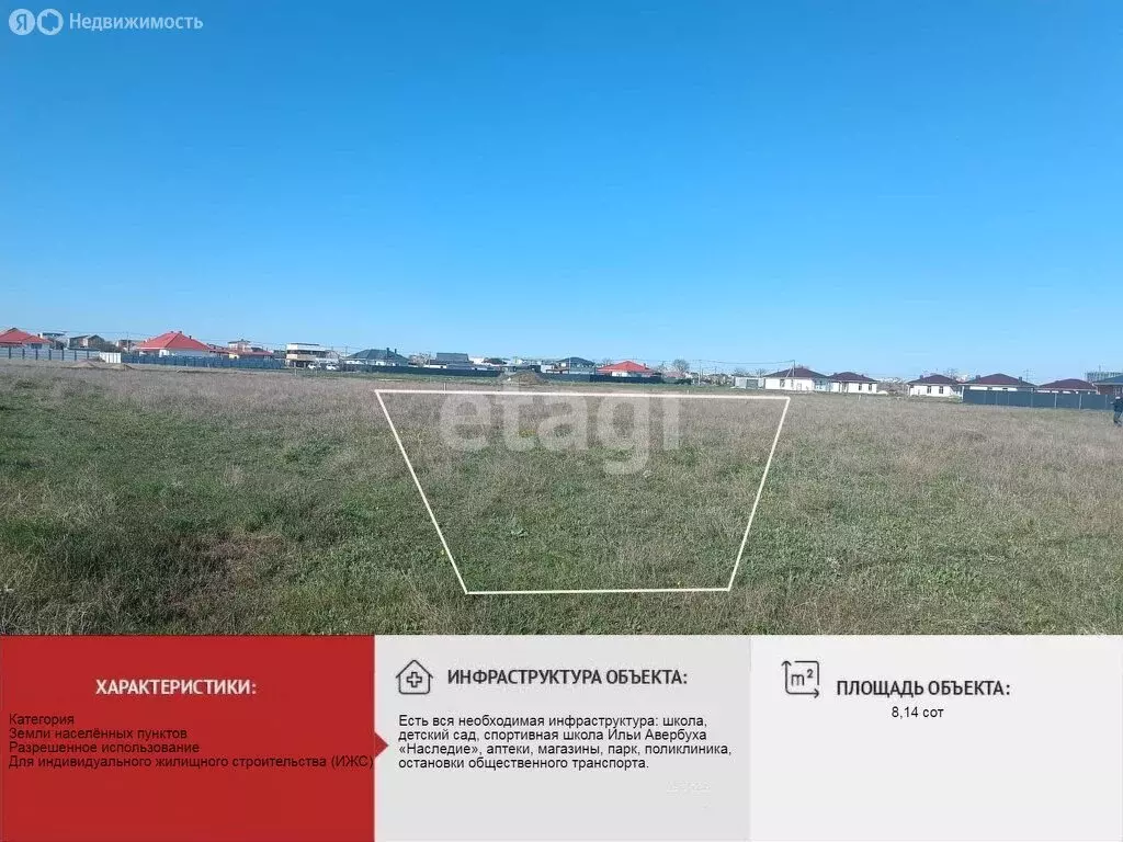 Участок в Сакский район, Уютненское сельское поселение, улица Крылова ... - Фото 1